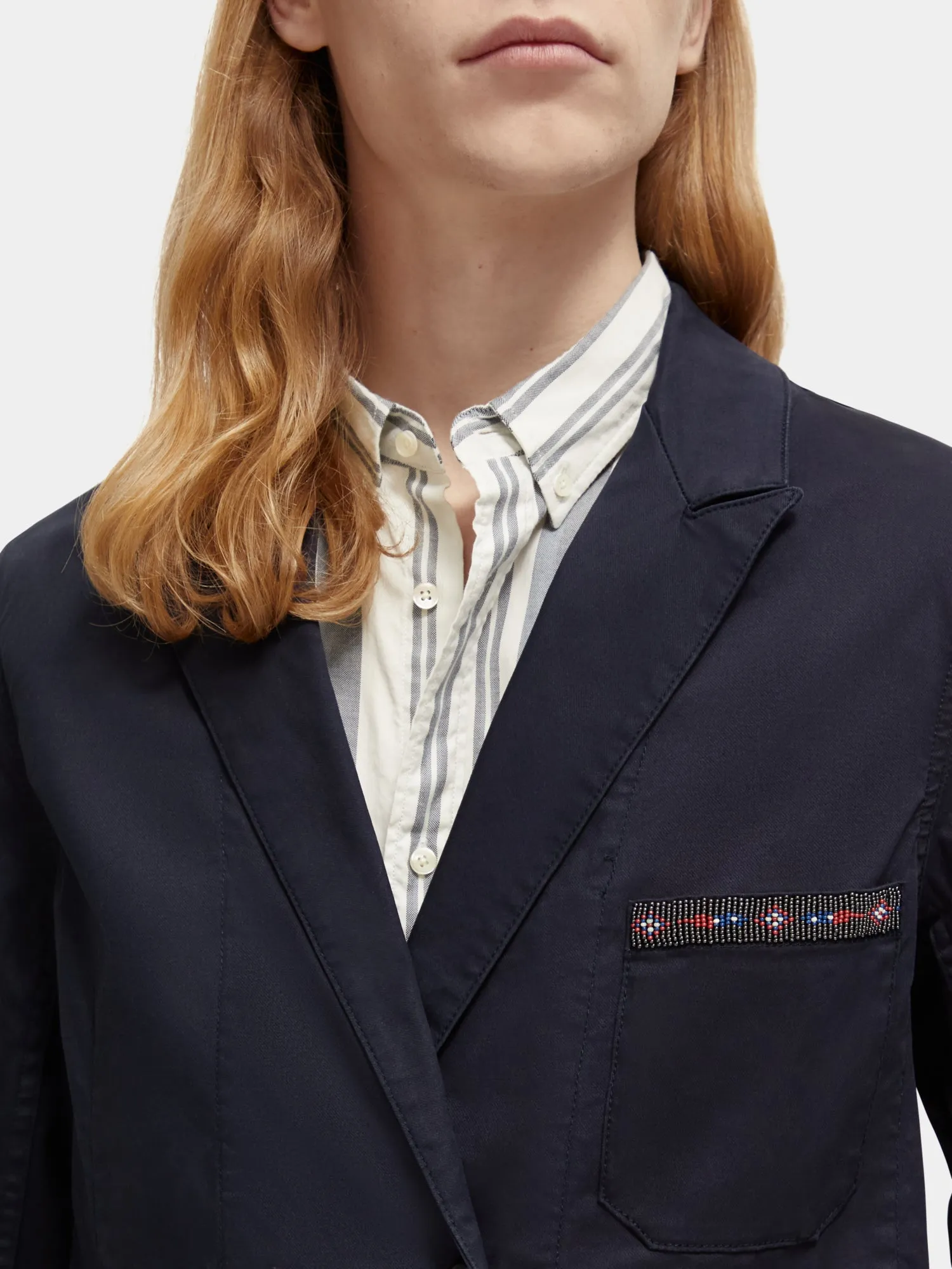Bead-trimmed workwear blazer sold by Scotch & Soda product image thumbnail 5