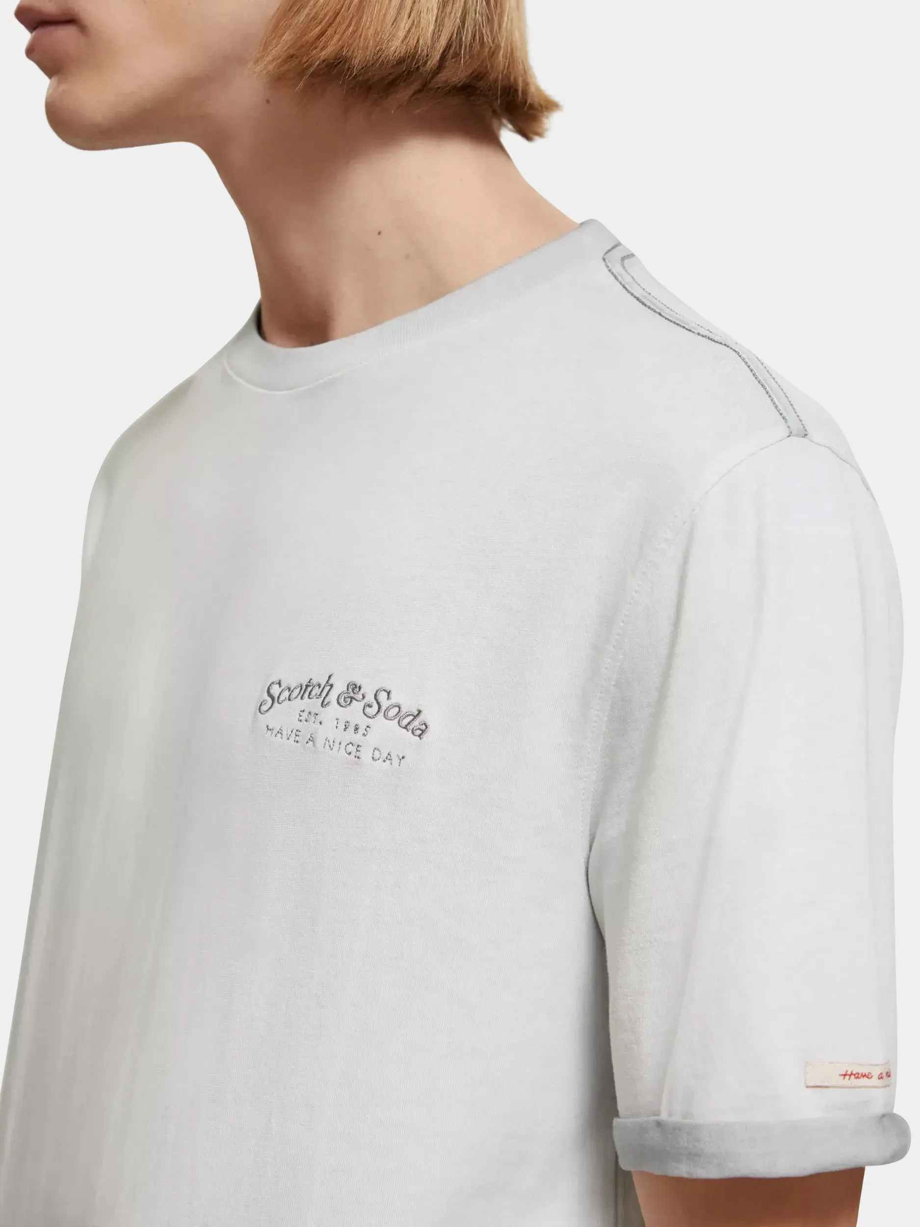 Garment-dyed artwork t-shirt sold by Scotch and Soda product image thumbnail 4