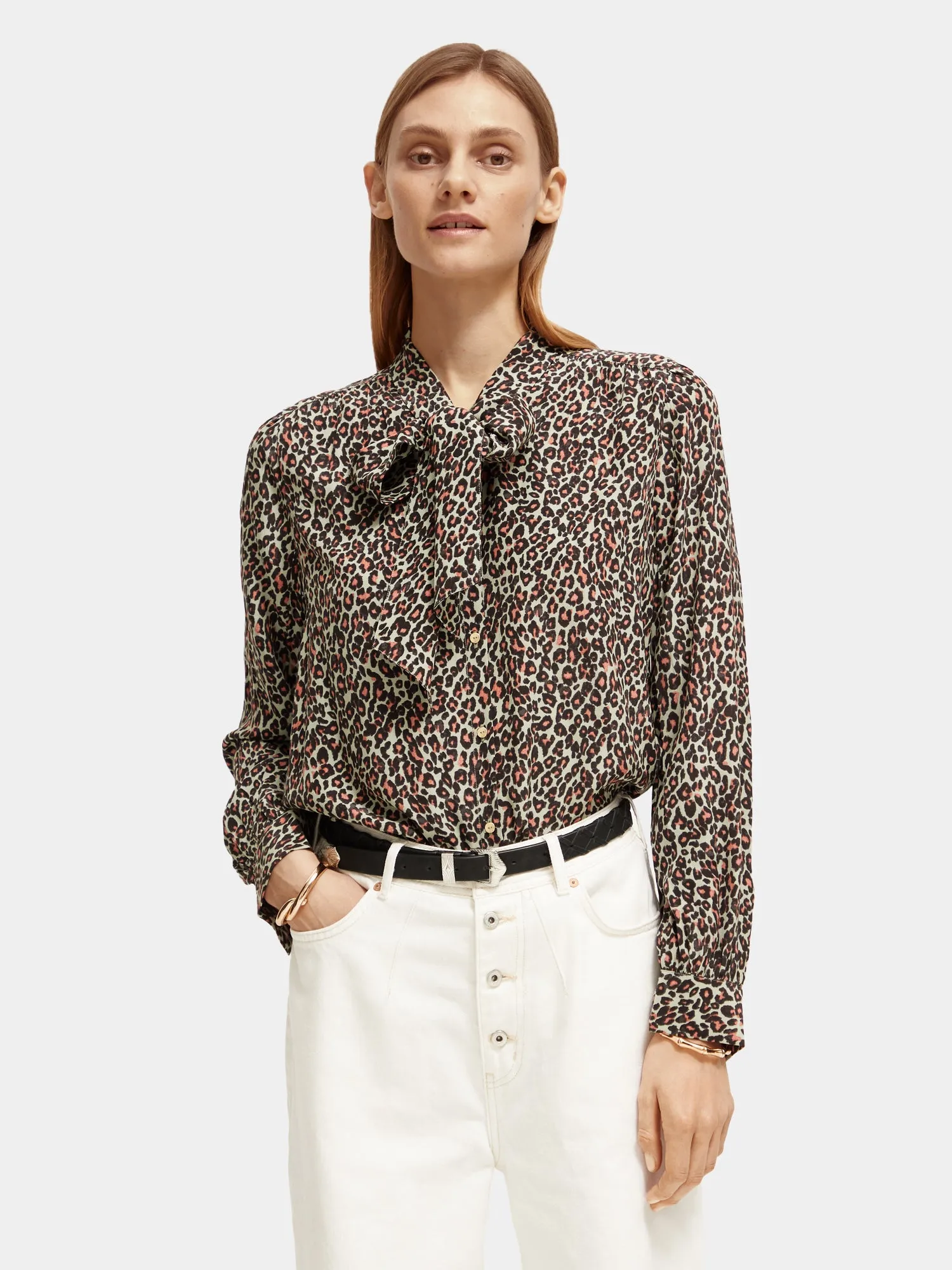 Tie neck shirt sold by Scotch and Soda