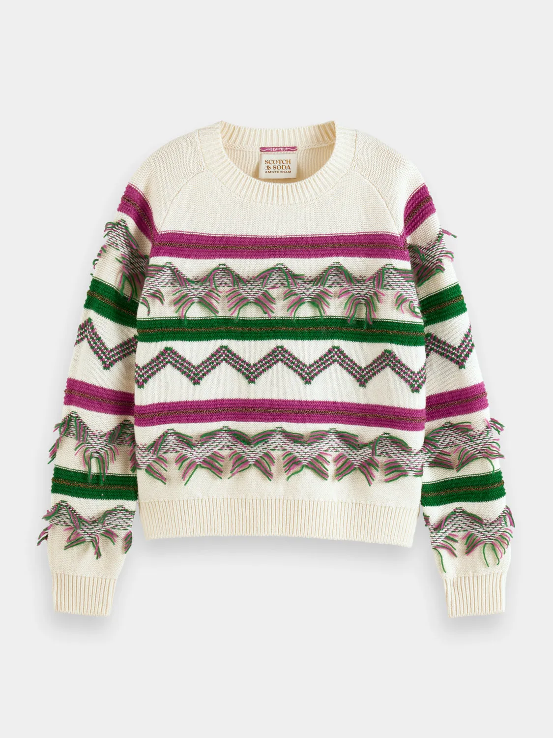 Fringe jacquard pullover sold by Scotch and Soda product image thumbnail 2