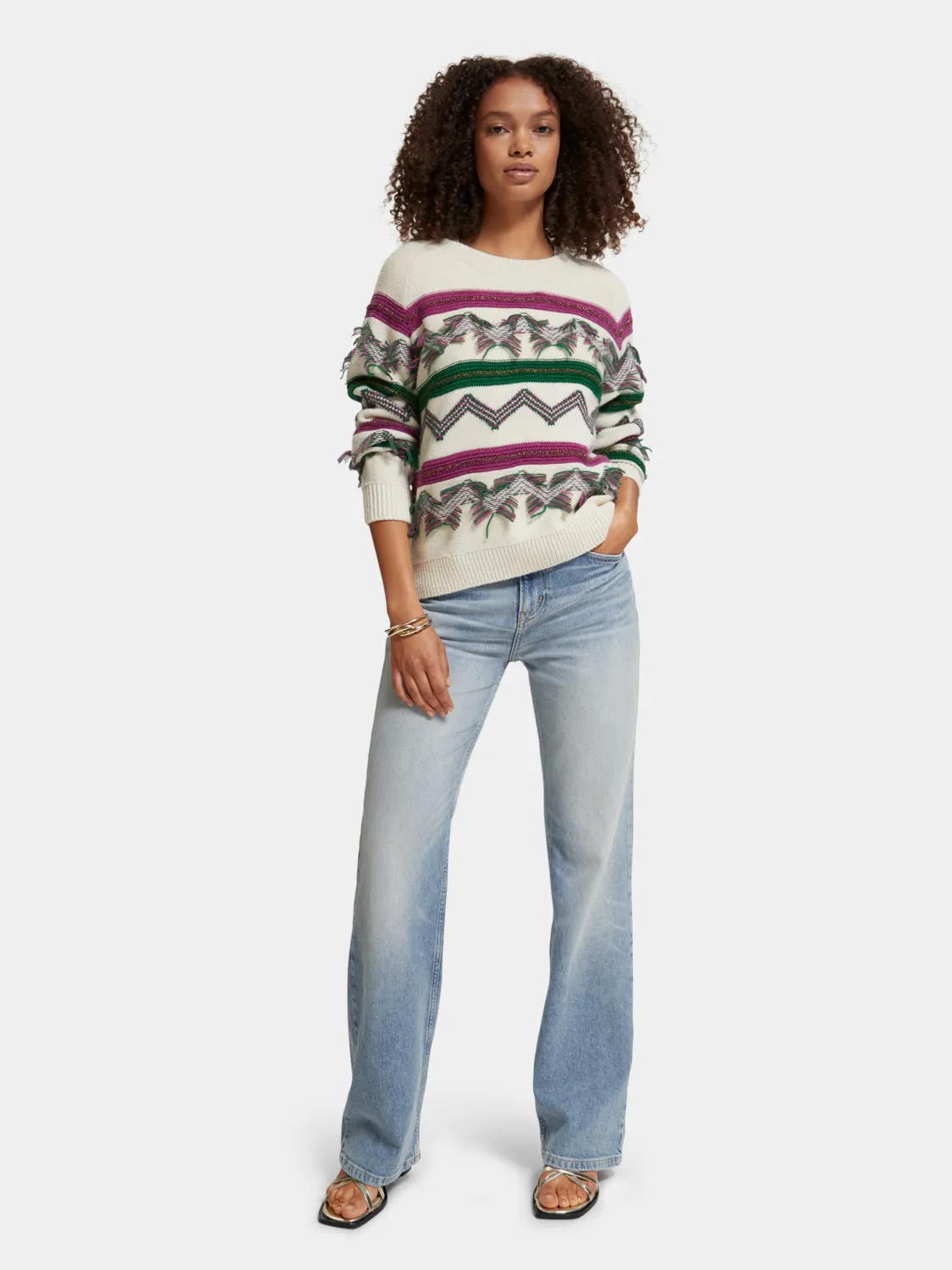Fringe jacquard pullover sold by Scotch and Soda product image thumbnail 4