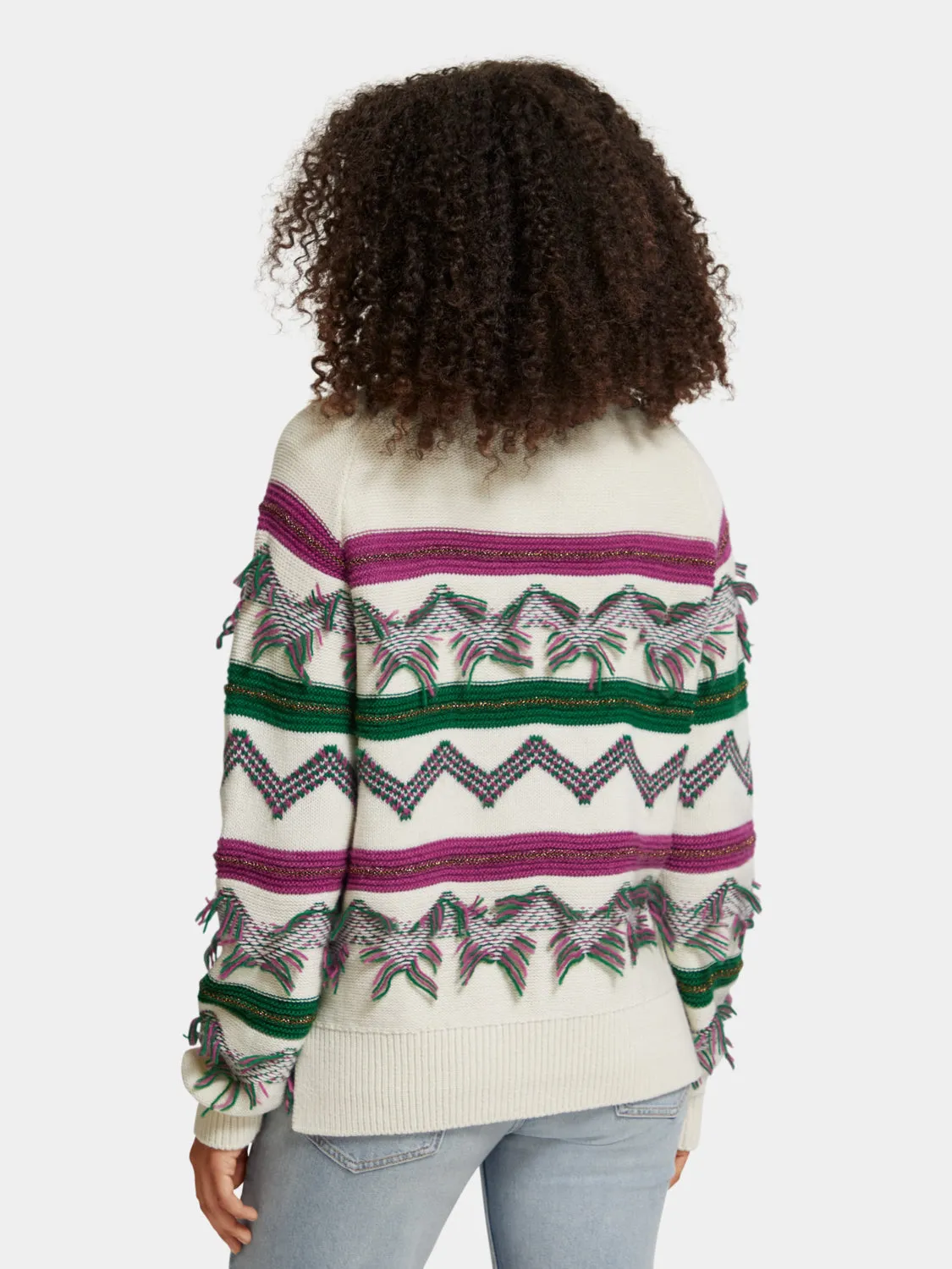Fringe jacquard pullover sold by Scotch and Soda product image thumbnail 3