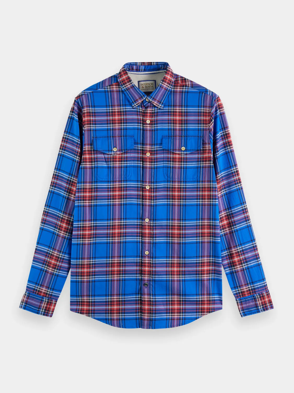 Regular-fit flannel check shirt sold by Scotch and Soda