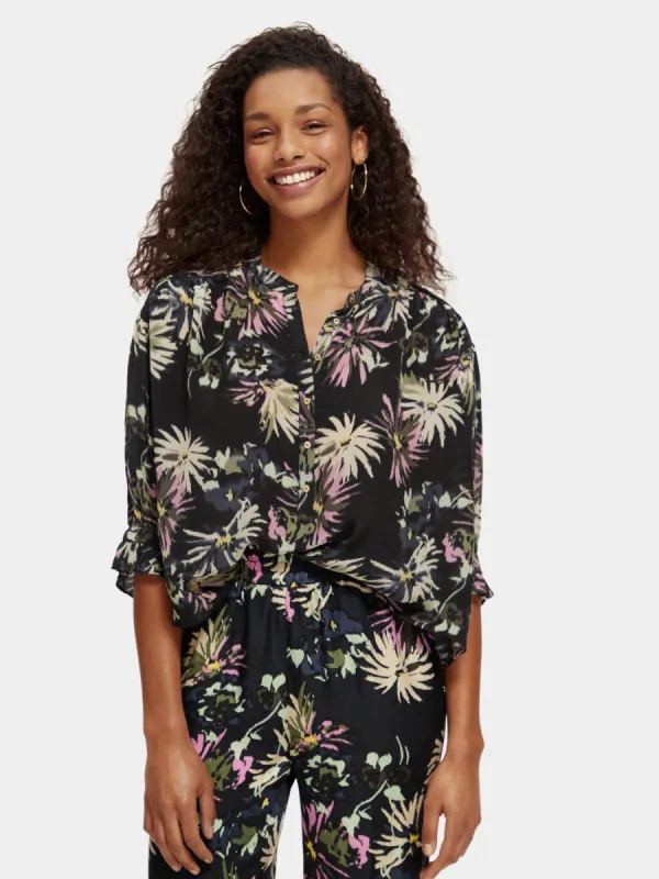 Elbow sleeve easy popover top sold by Scotch and Soda