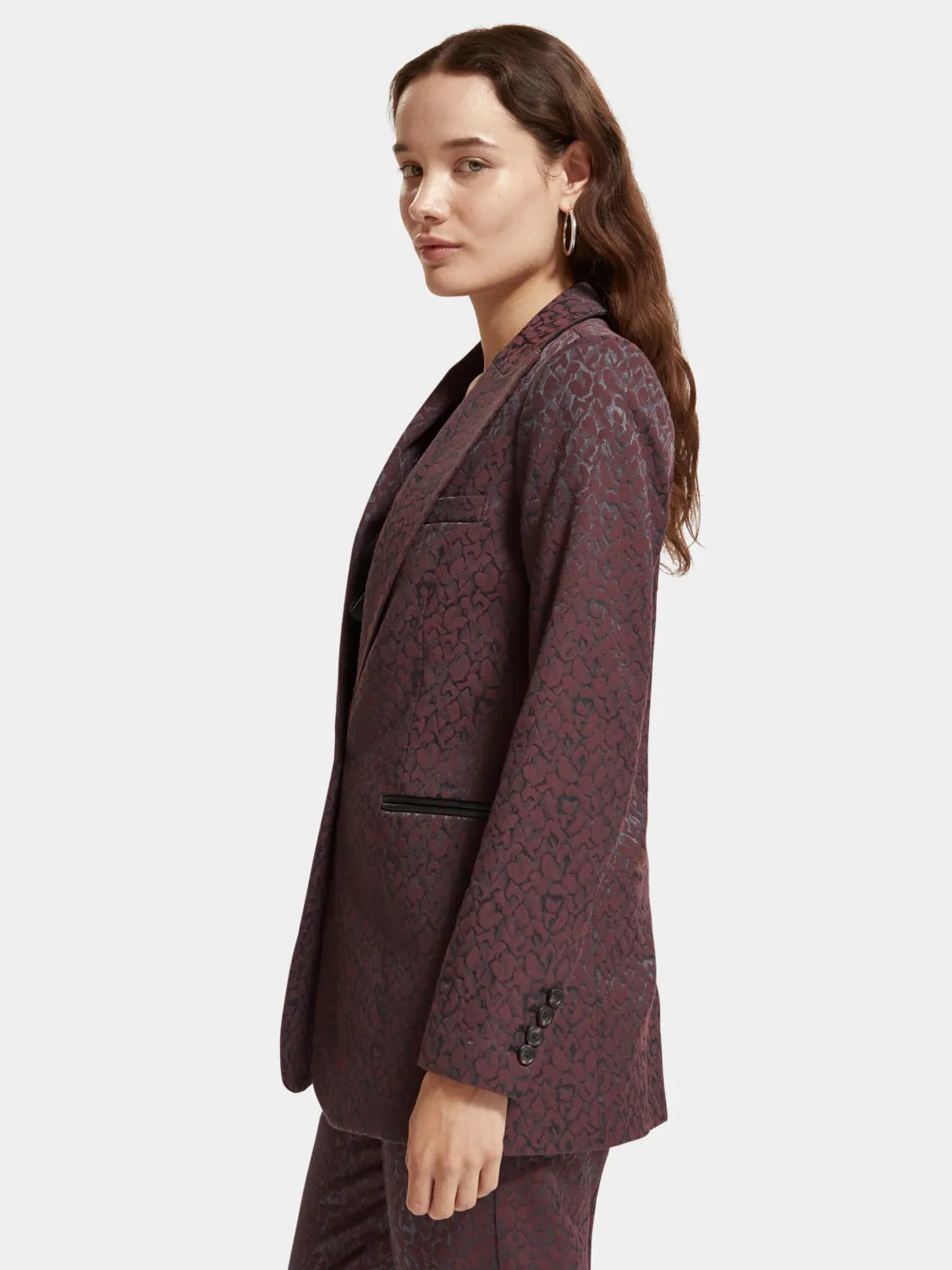 Leopard jacquard blazer sold by Scotch and Soda product image thumbnail 4