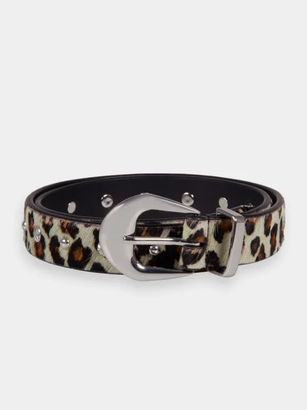 【JADED LONDON】Kena Whipstitch Cow フェイクファー 牛 ベルト JADED LONDON】Kena Whipstitch Cow フェイクファー 牛 ベルト