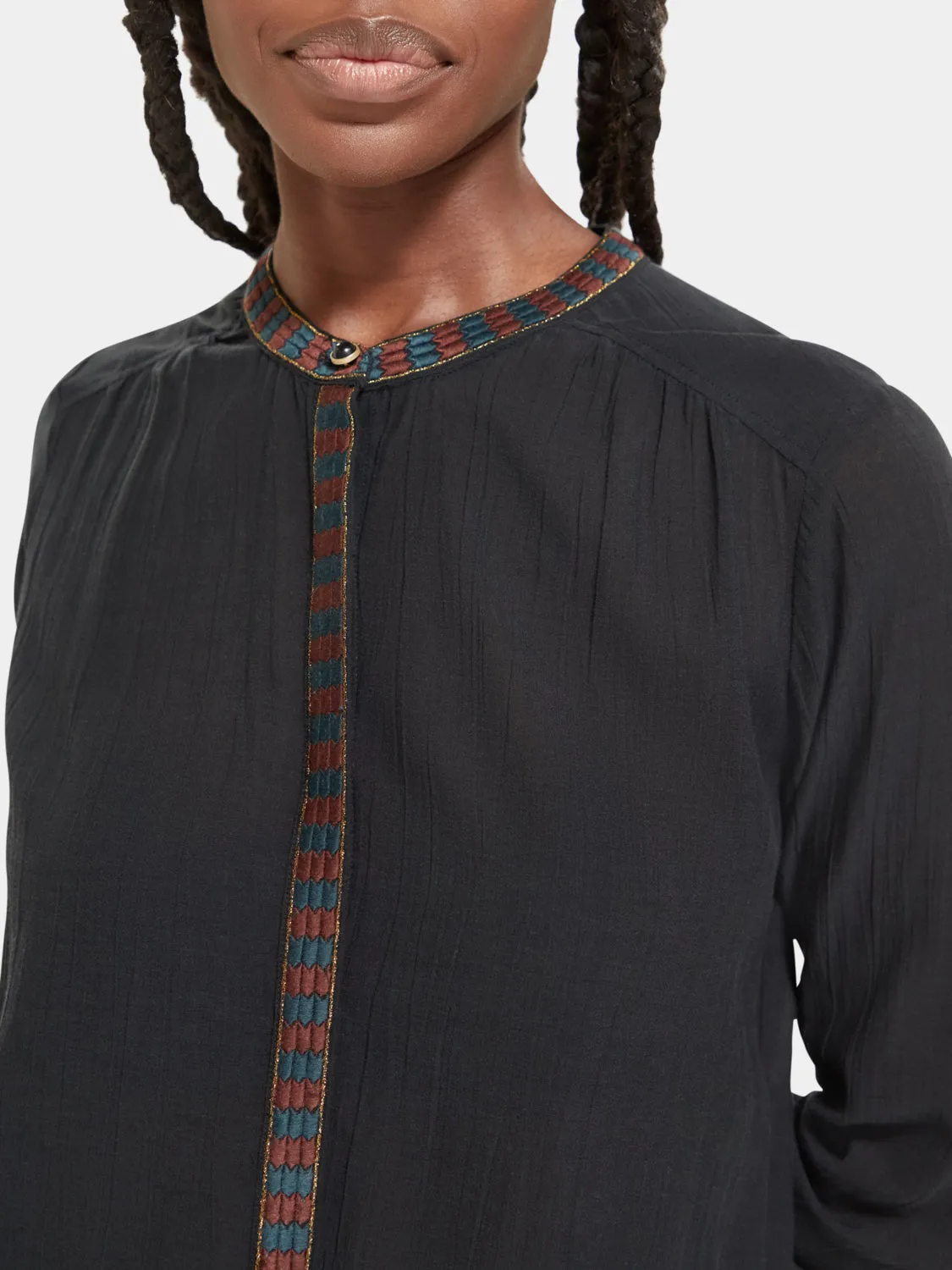Collarless shirt sold by Scotch and Soda product image thumbnail 5