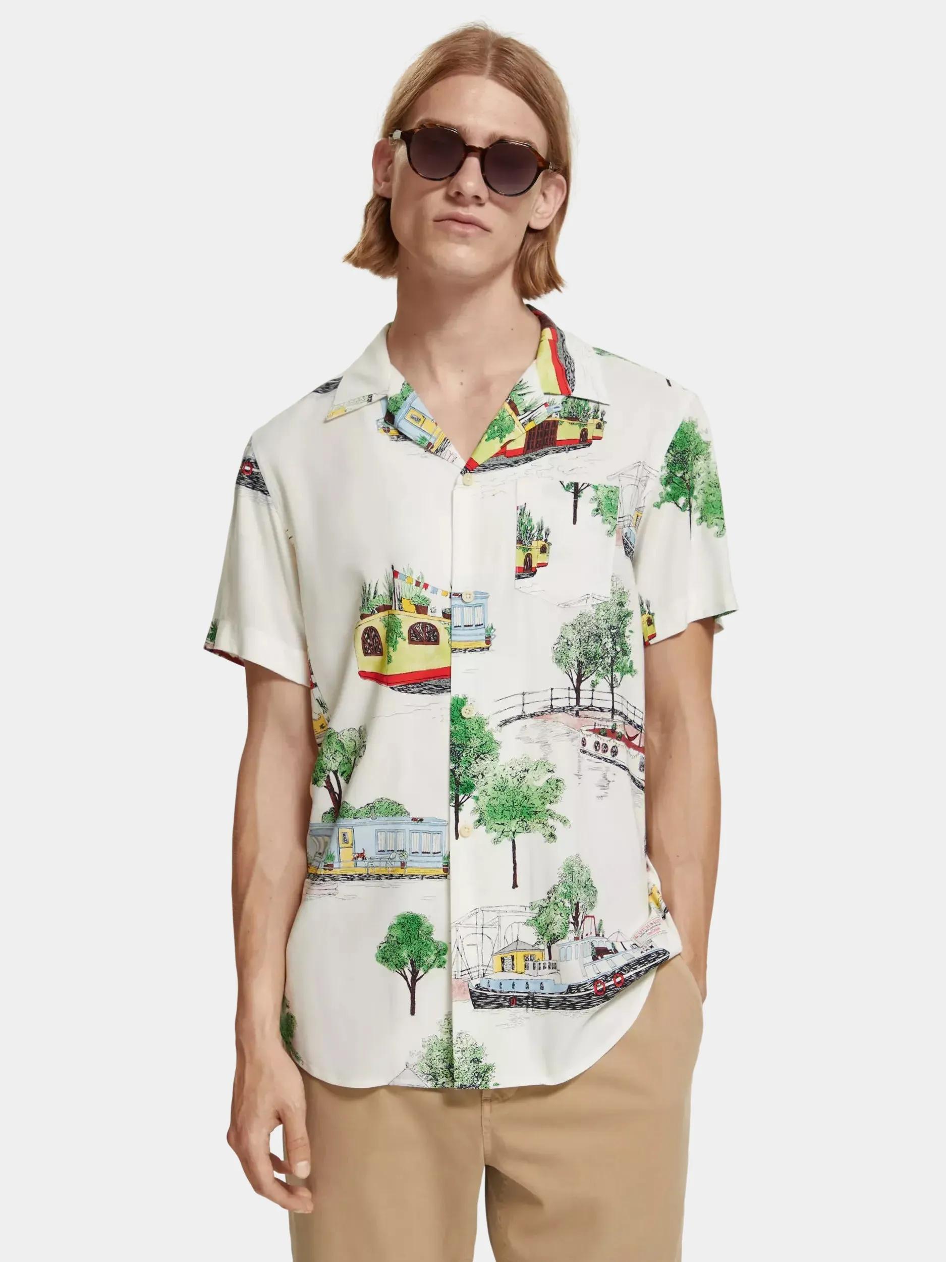 Printed camp shirt sold by Scotch and Soda