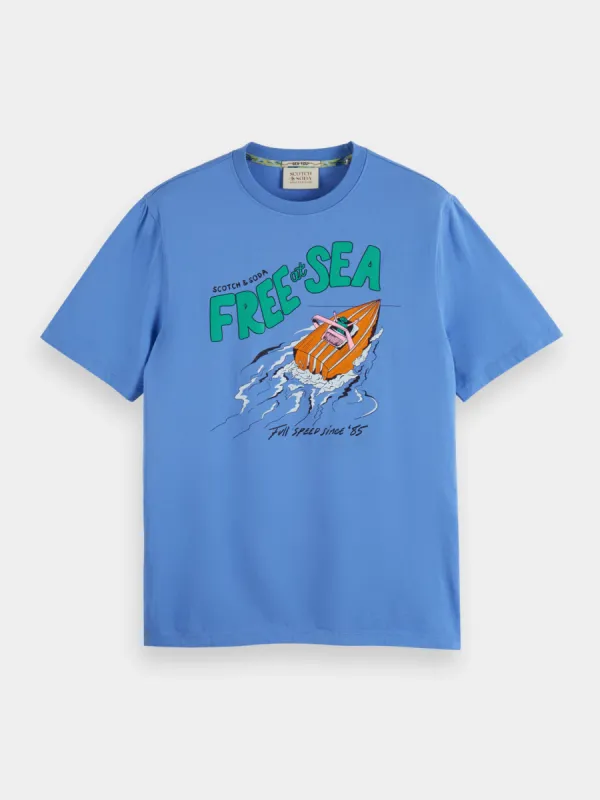 Regular-fit artwork t-shirt sold by Scotch and Soda