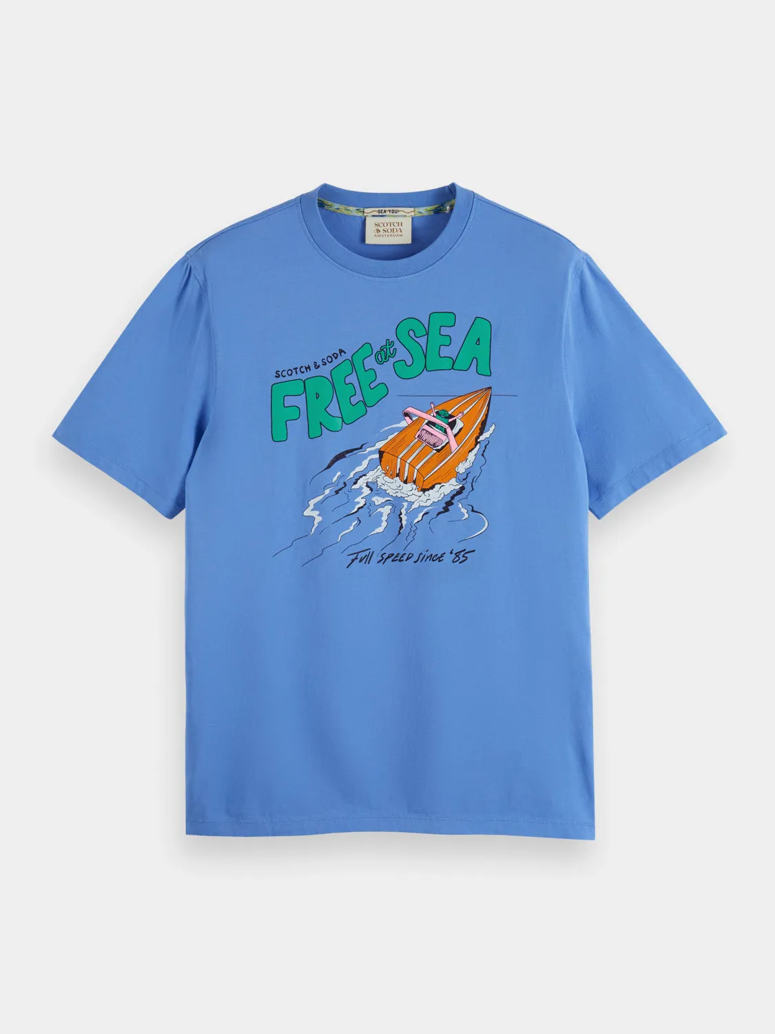 Regular-fit artwork t-shirt sold by Scotch and Soda