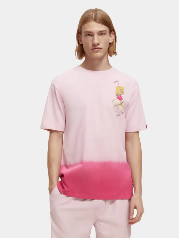 Dip-dyed summer artwork t-shirt sold by Scotch and Soda