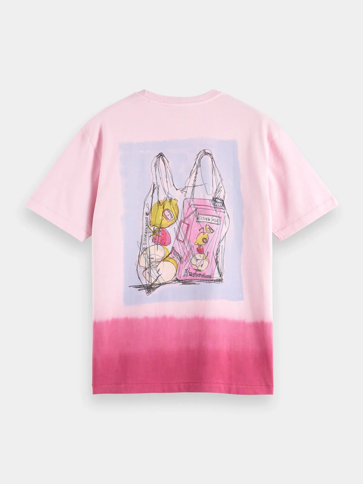 Dip-dyed summer artwork t-shirt sold by Scotch and Soda product image thumbnail 5