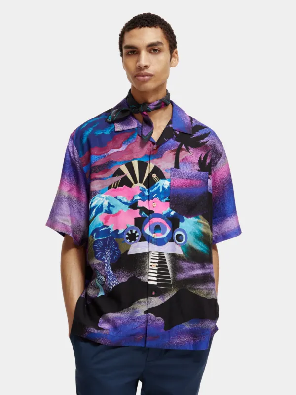 Printed camp shirt sold by Scotch and Soda