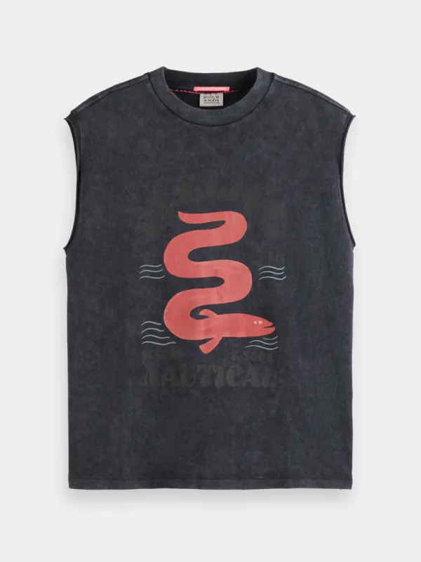 Muscle t-shirt with artwork sold by Scotch and Soda