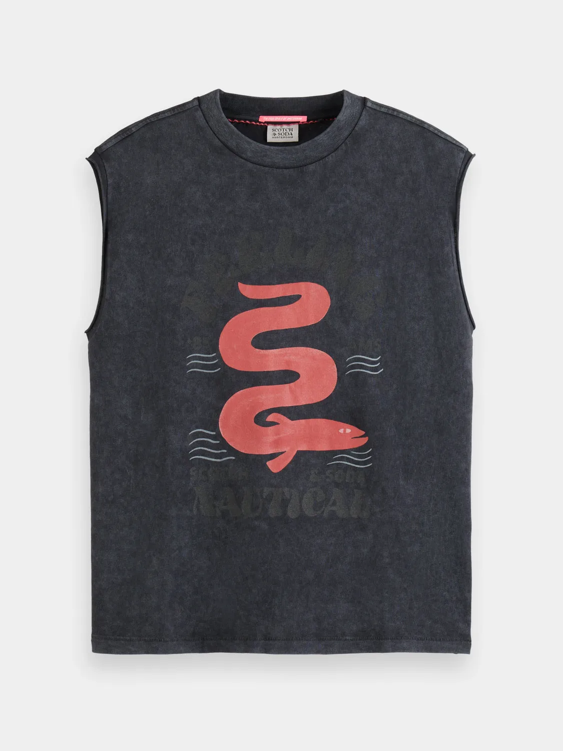 Muscle t-shirt with artwork sold by Scotch and Soda