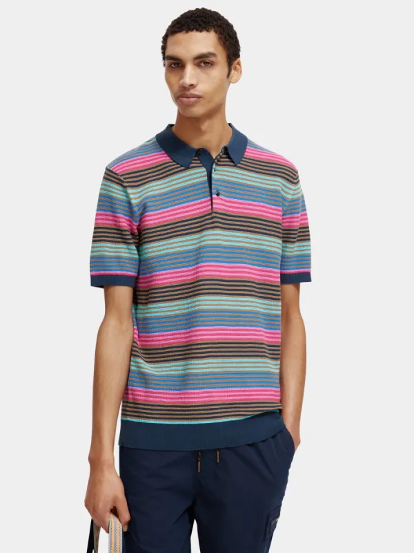 Regular-fit organic cotton polo shirt sold by Scotch and Soda