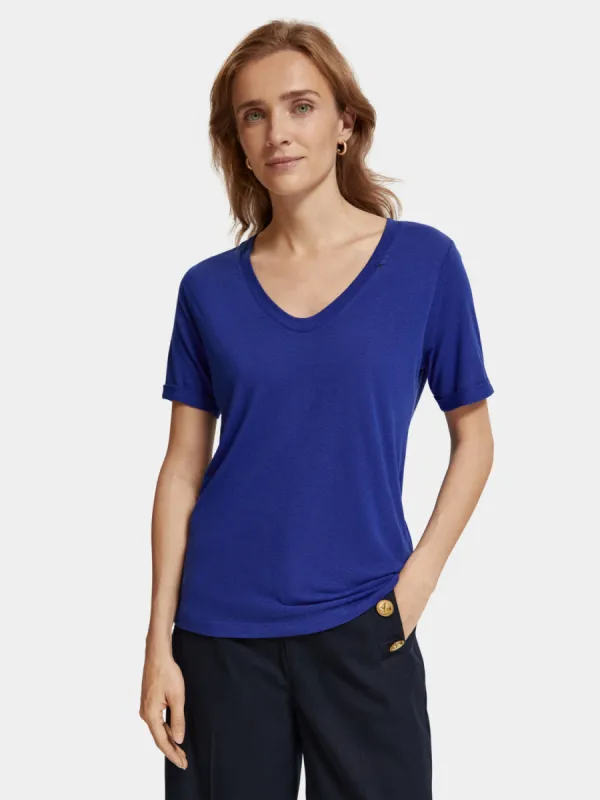 Regular-fit v-neck t-shirt sold by Scotch and Soda