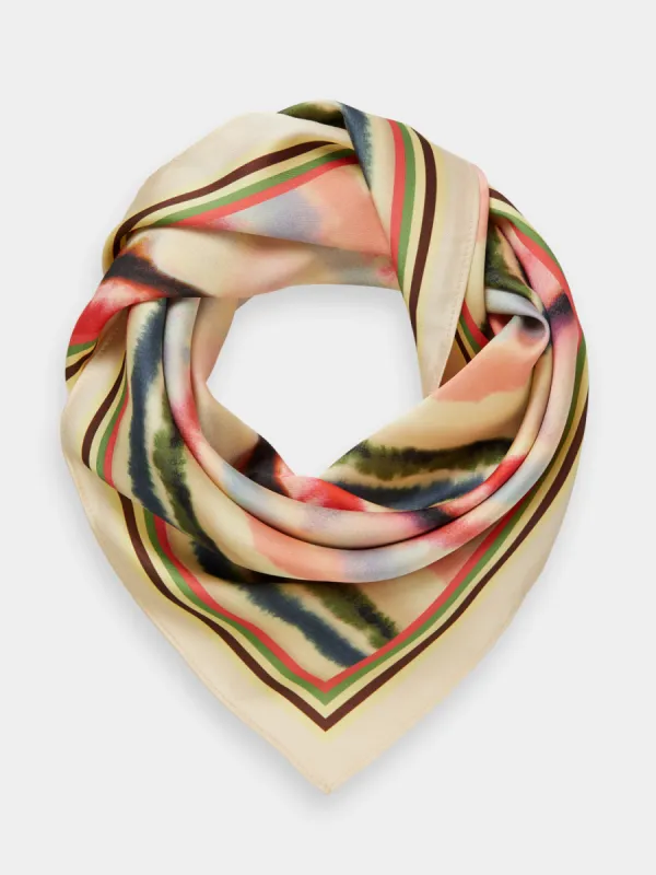 Printed square scarf sold by Scotch and Soda