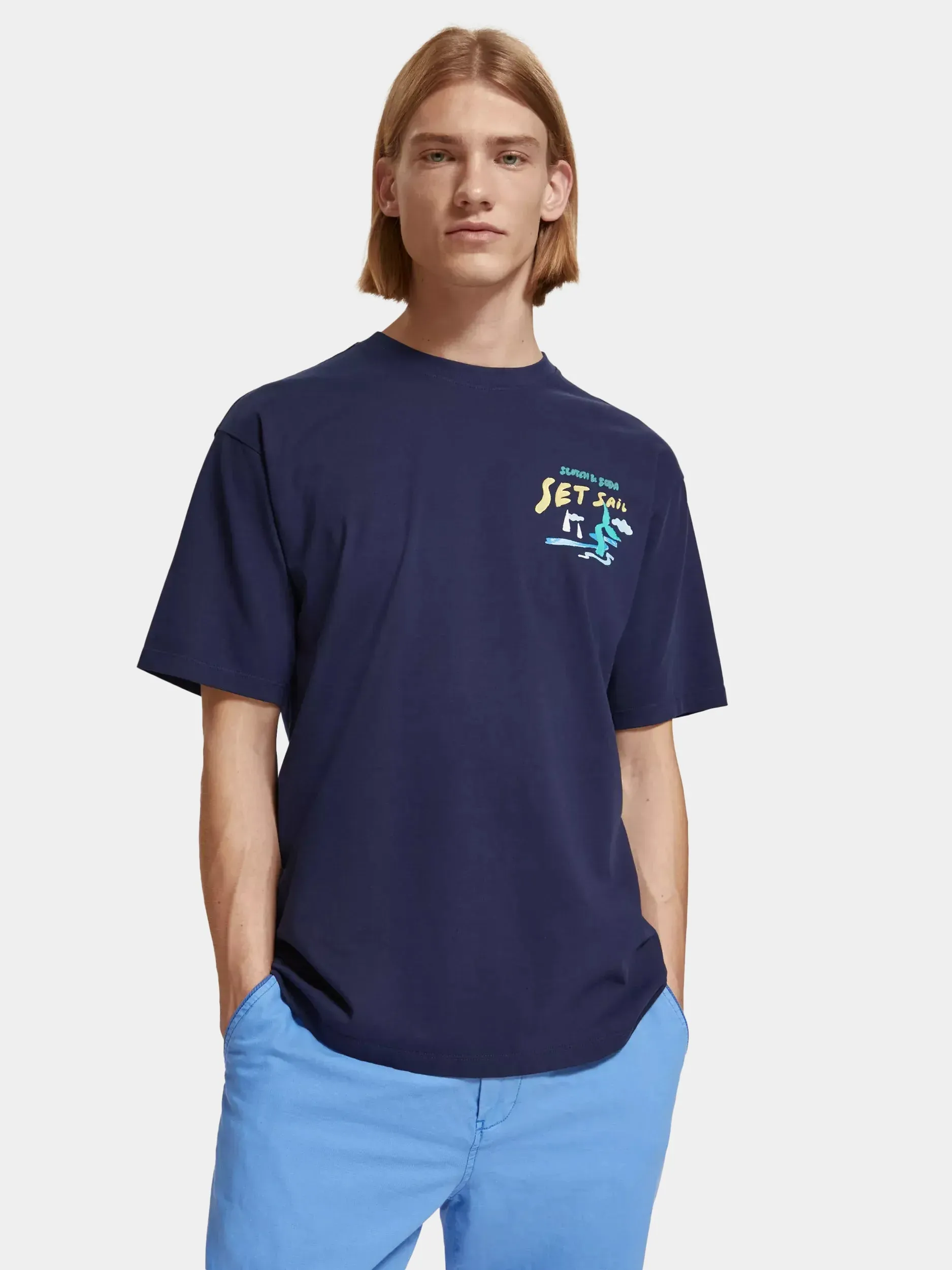 Regular-fit artwork t-shirt sold by Scotch & Soda