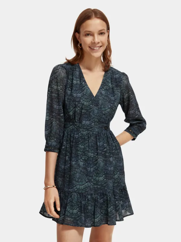 V-neck mini wrap dress sold by Scotch and Soda