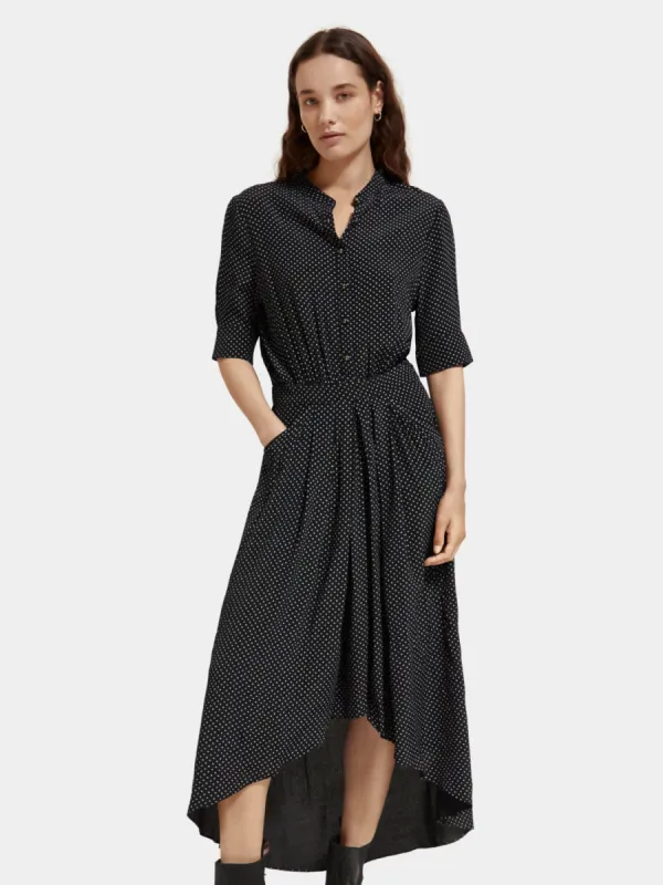 Asymmetrical midi shirt dress sold by Scotch and Soda