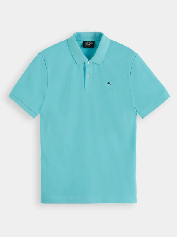 Organic cotton pique polo shirt sold by Scotch and Soda