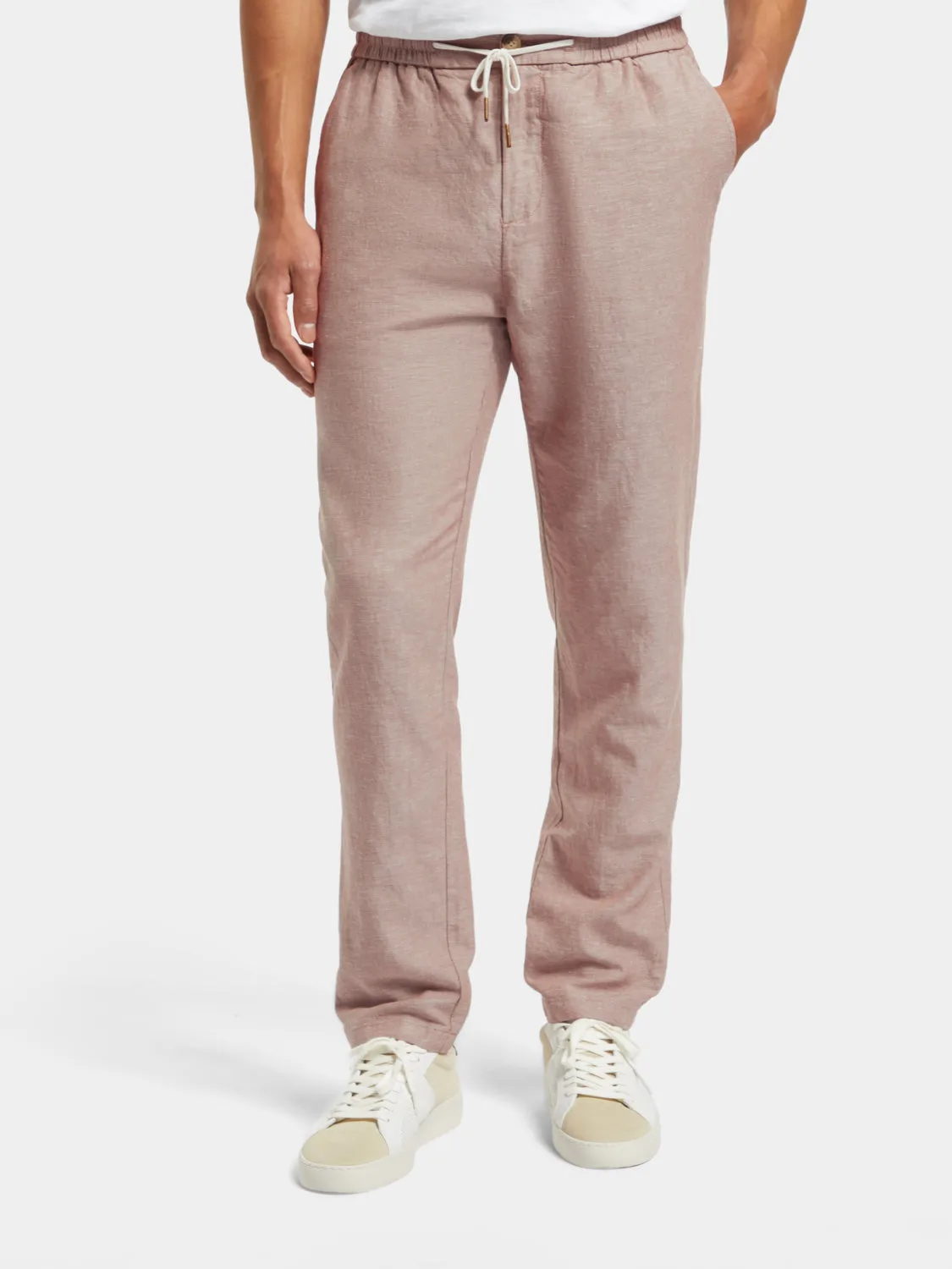 Warren cotton-linen twill jogger pants sold by Scotch and Soda