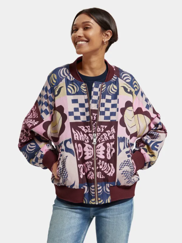 Oversized jacquard bomber sold by Scotch and Soda
