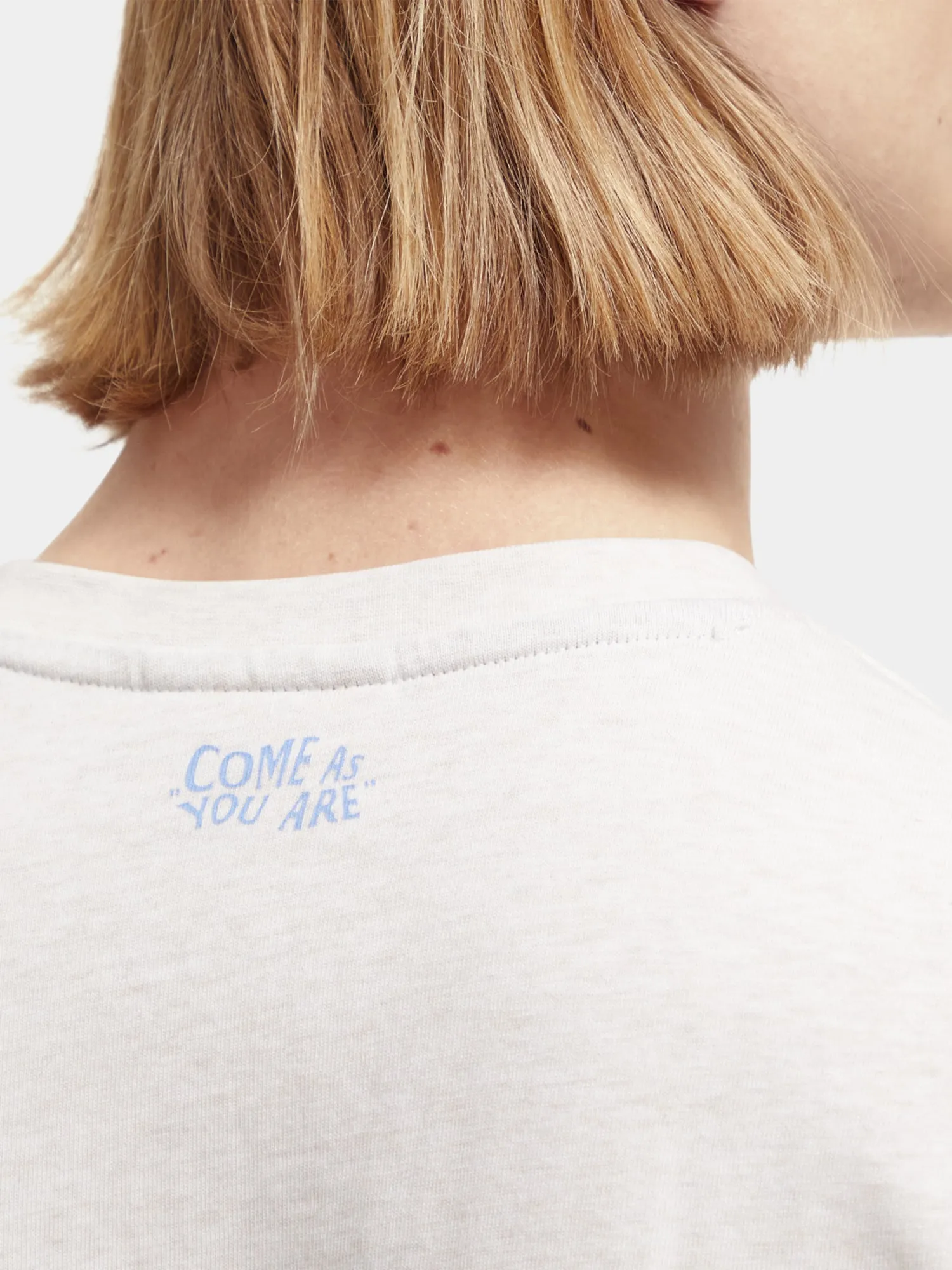 Embroidered melange t-shirt sold by Scotch and Soda product image thumbnail 5