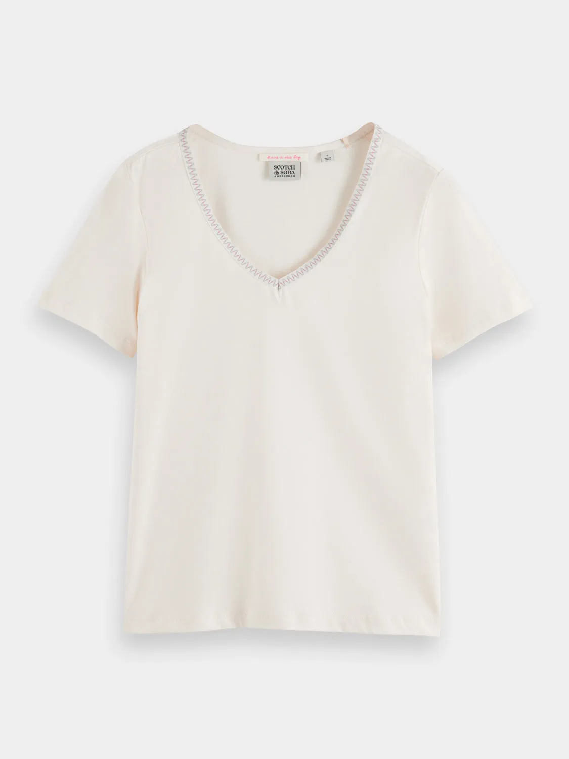 Short sleeved v-neck t-shirt sold by Scotch & Soda product image thumbnail 2