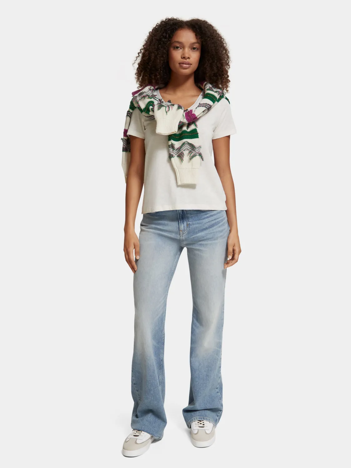 Short sleeved v-neck t-shirt sold by Scotch & Soda product image thumbnail 4