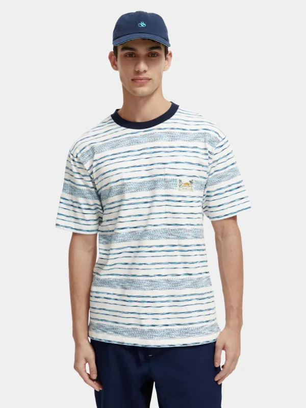 Jersey structured stripe t-shirt sold by Scotch and Soda