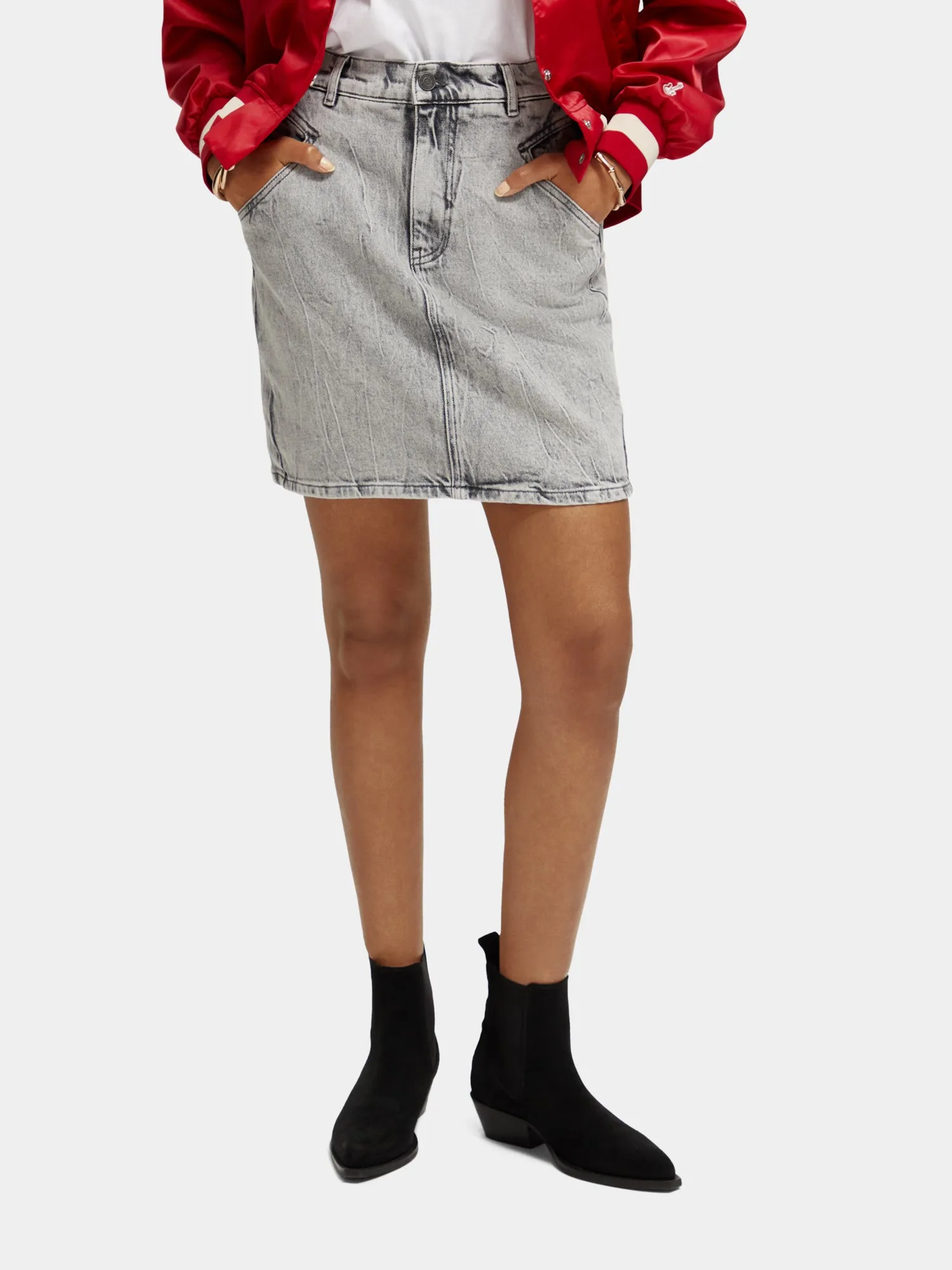 Denim mini skirt sold by Scotch and Soda