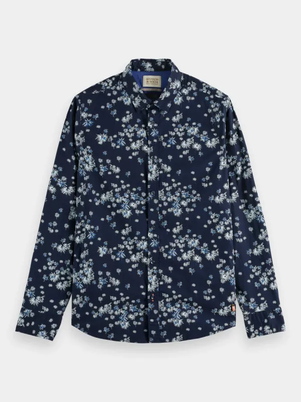 Slim-fit printed poplin shirt sold by Scotch and Soda