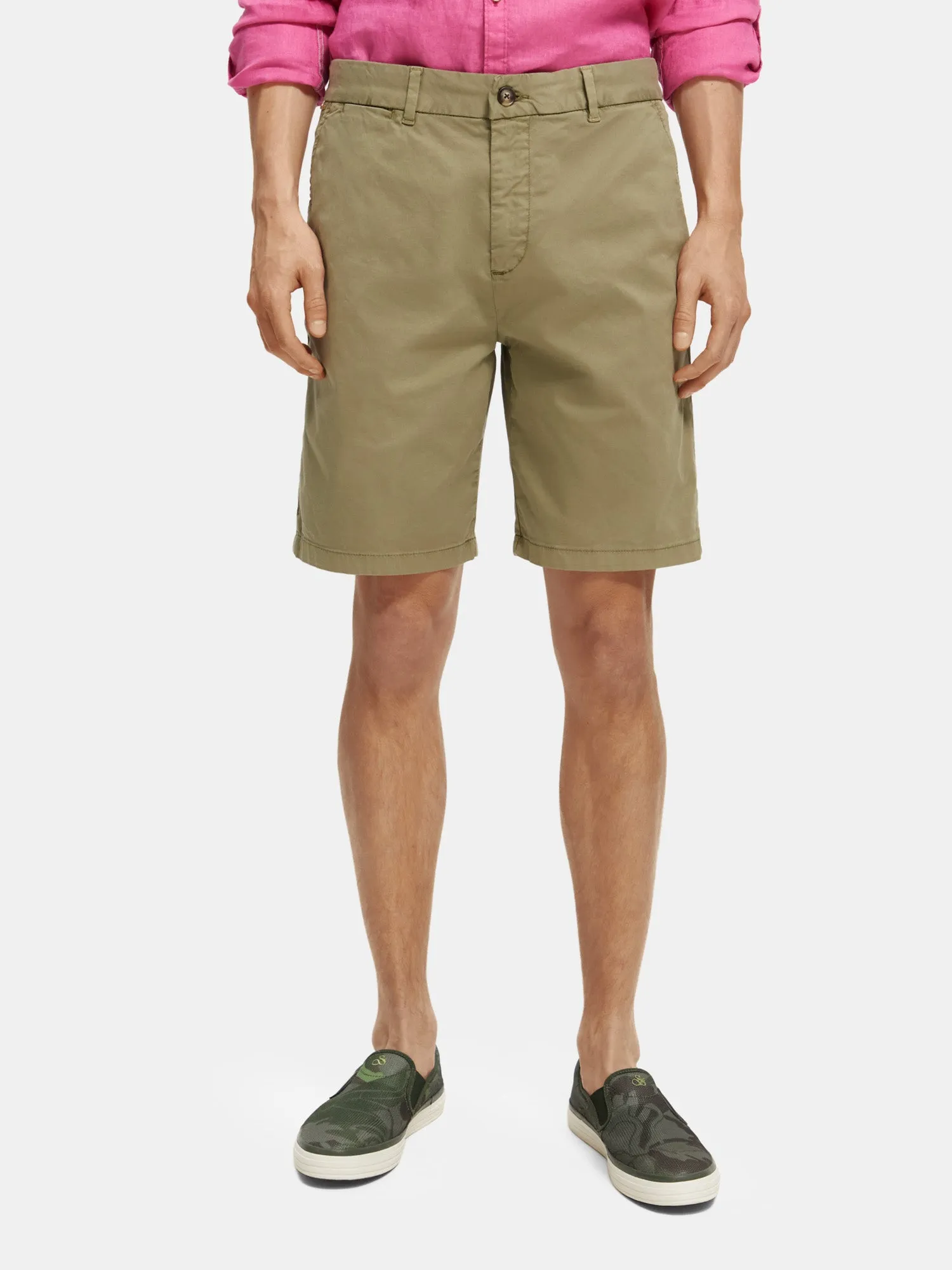 Stuart garment-dyed pima cotton shorts sold by Scotch and Soda