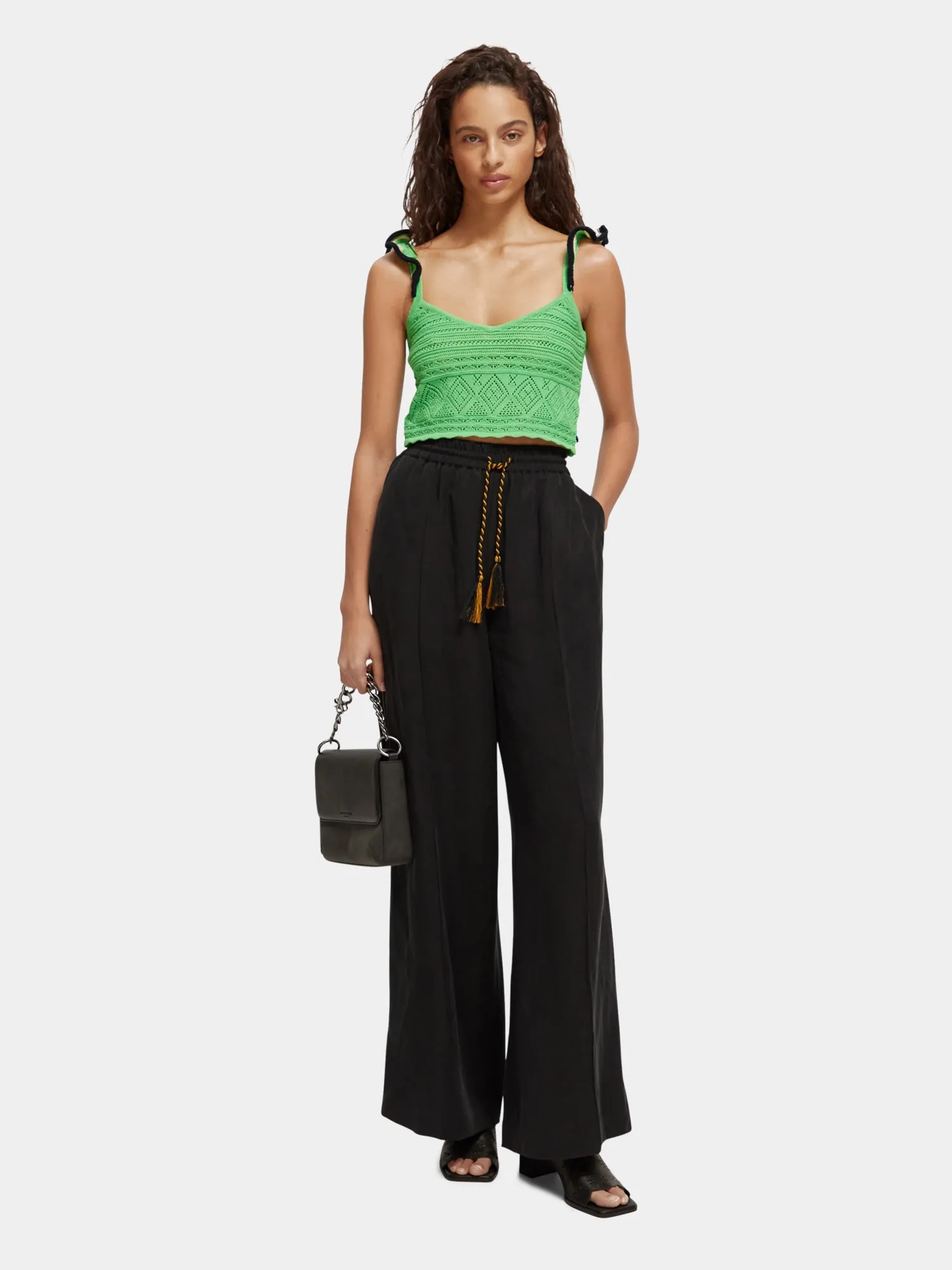 Pointelle crop knitted vest sold by Scotch and Soda product image thumbnail 5