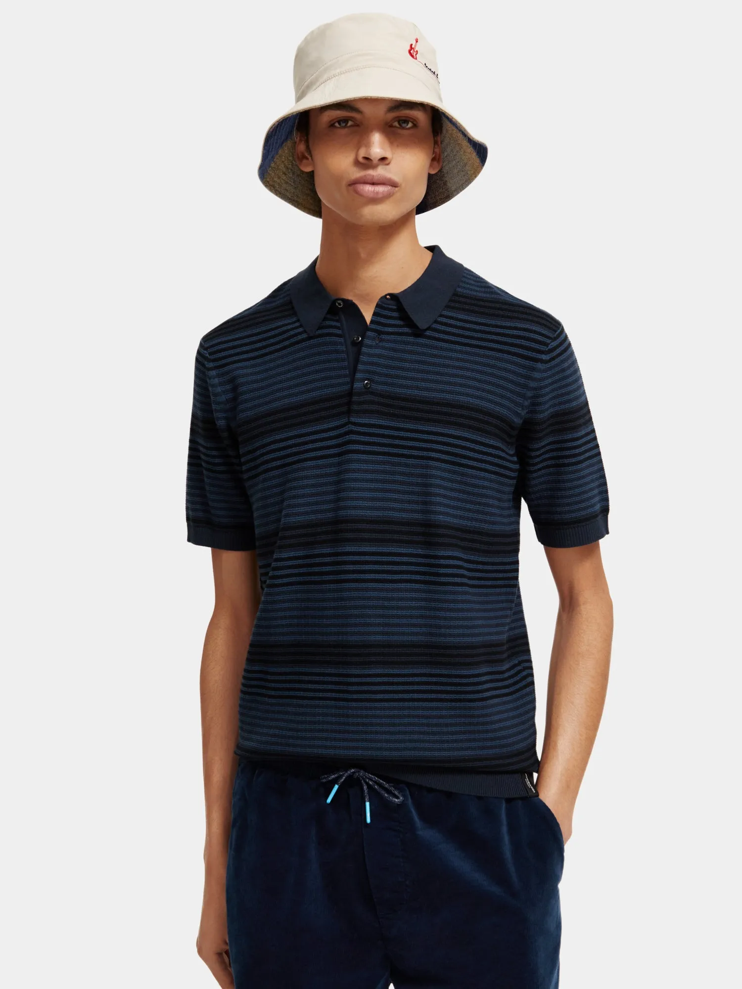 Regular-fit organic cotton polo shirt sold by Scotch and Soda