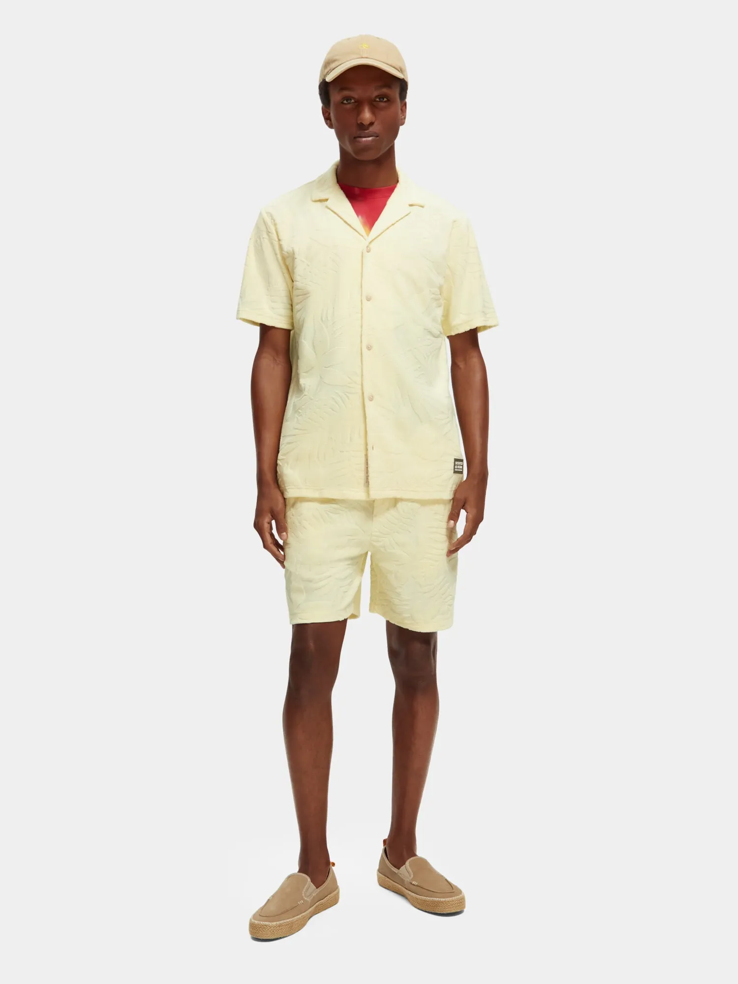 Terry jacquard short sleeved shirt sold by Scotch and Soda product image thumbnail 4