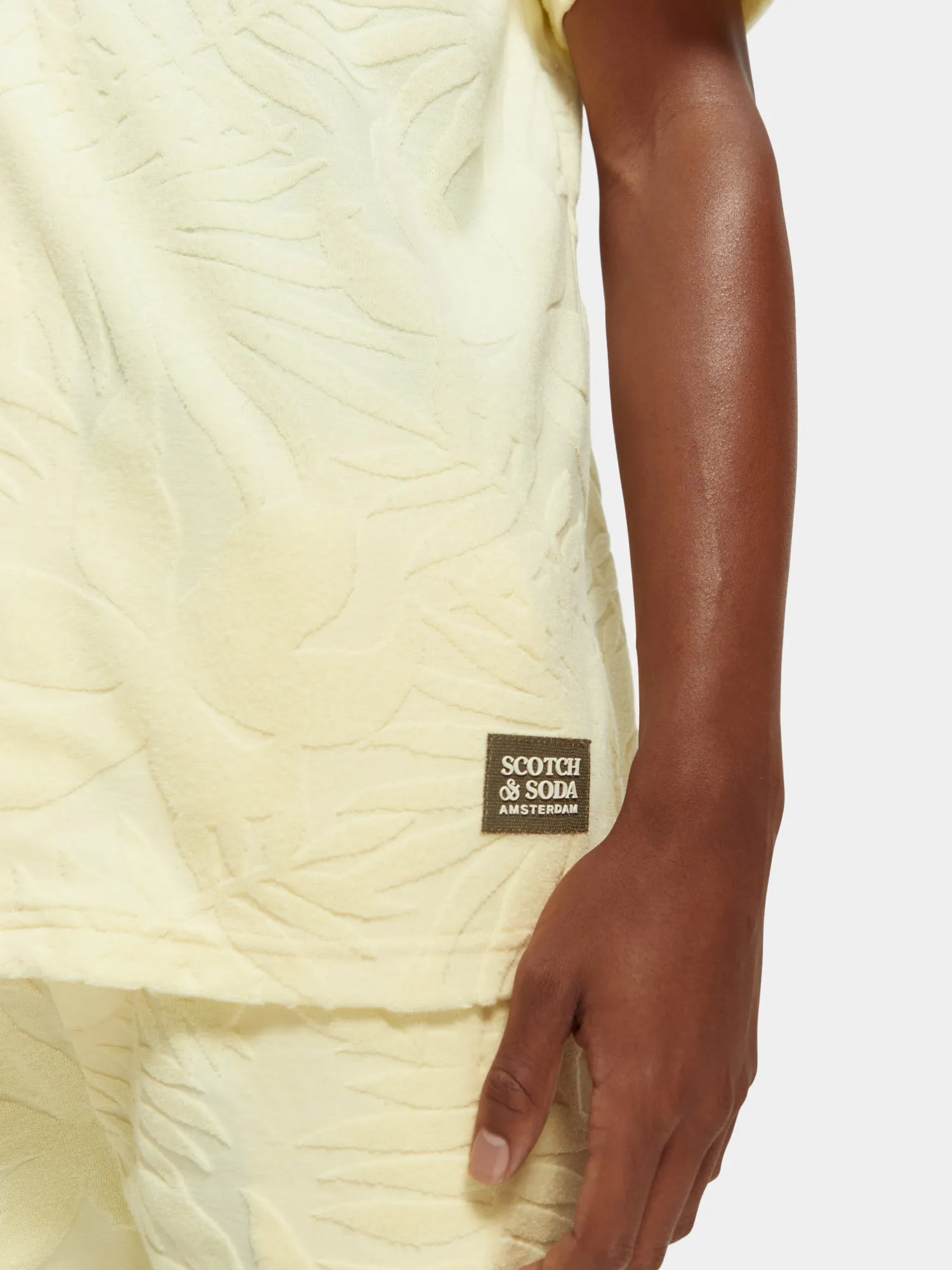 Terry jacquard short sleeved shirt sold by Scotch and Soda product image thumbnail 5