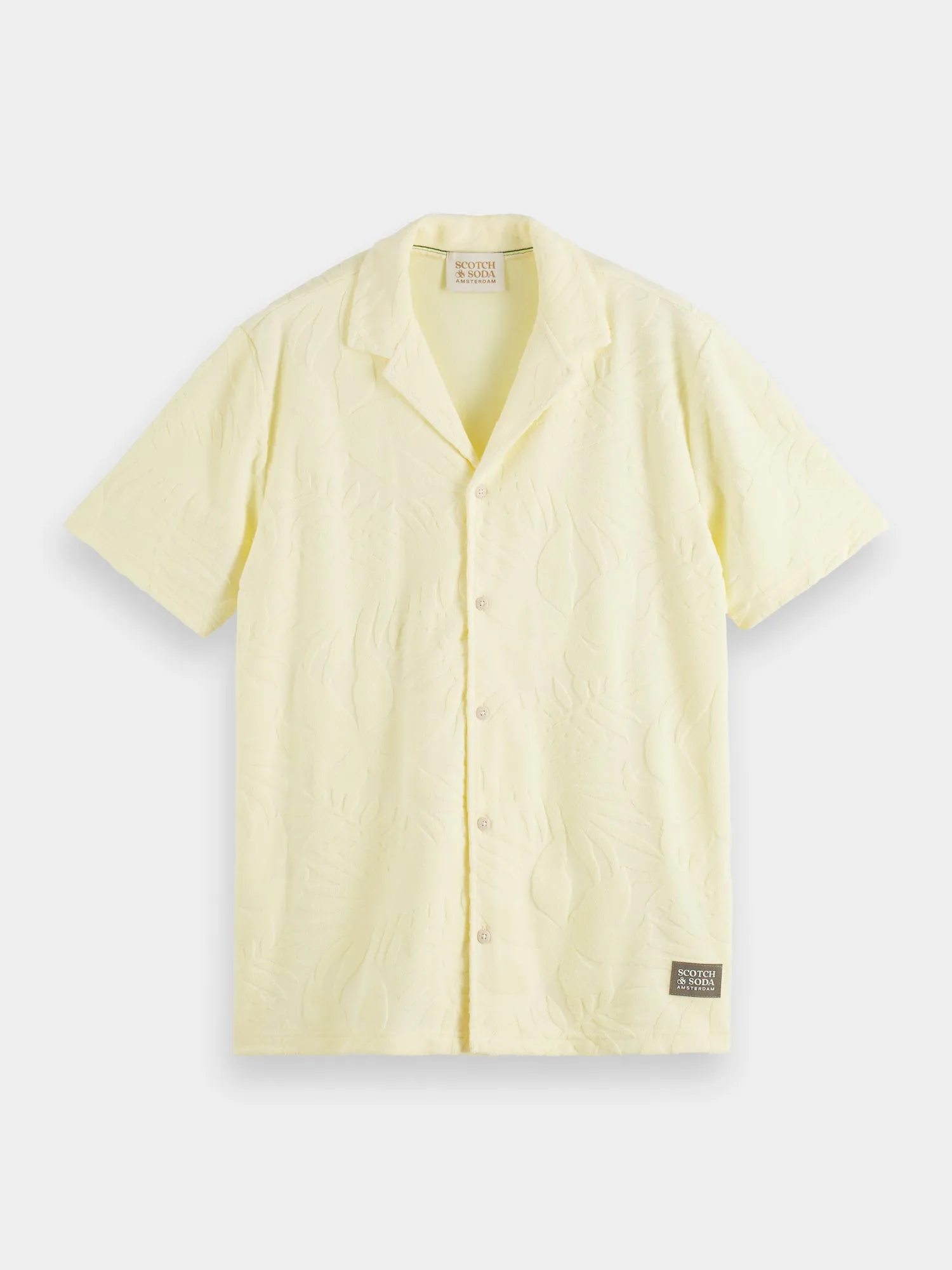 Terry jacquard short sleeved shirt sold by Scotch and Soda product image thumbnail 2
