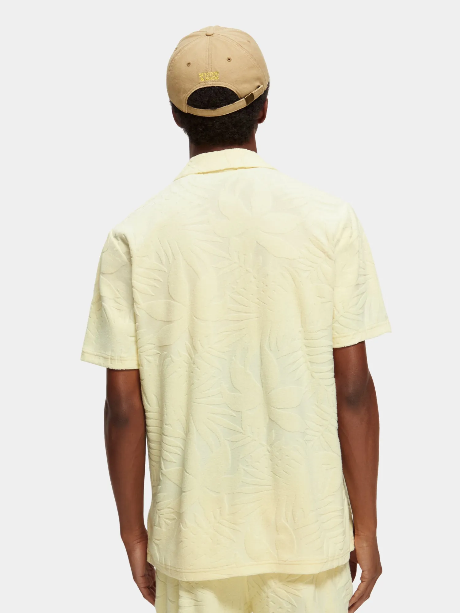 Terry jacquard short sleeved shirt sold by Scotch and Soda product image thumbnail 3