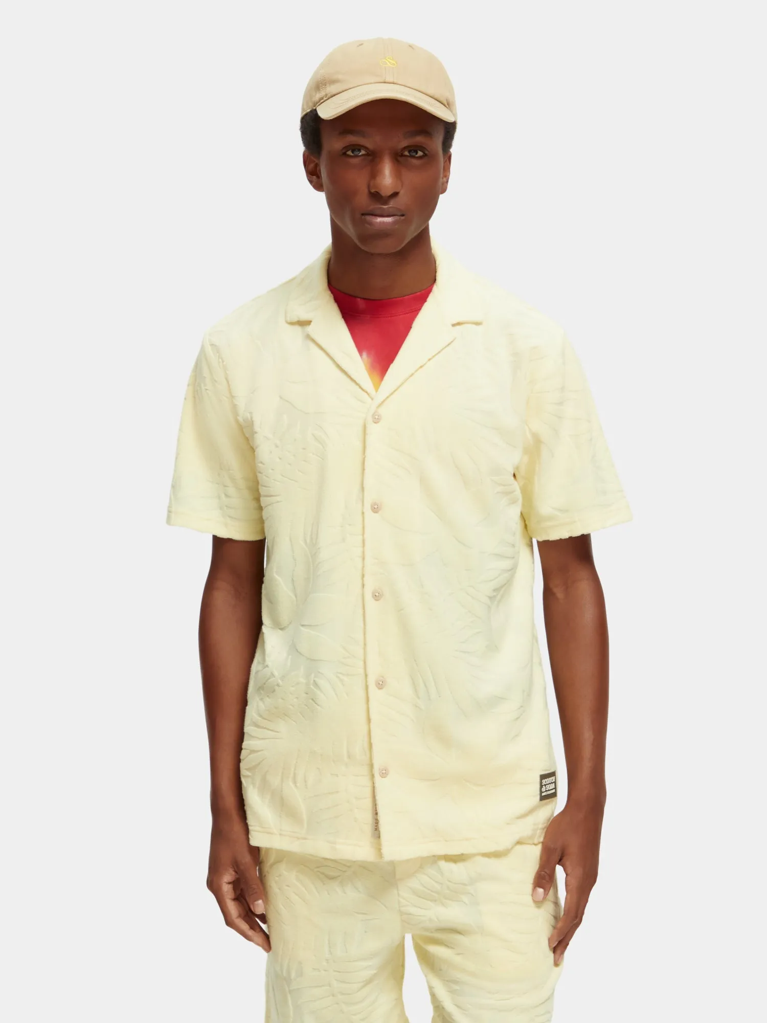 Terry jacquard short sleeved shirt sold by Scotch and Soda