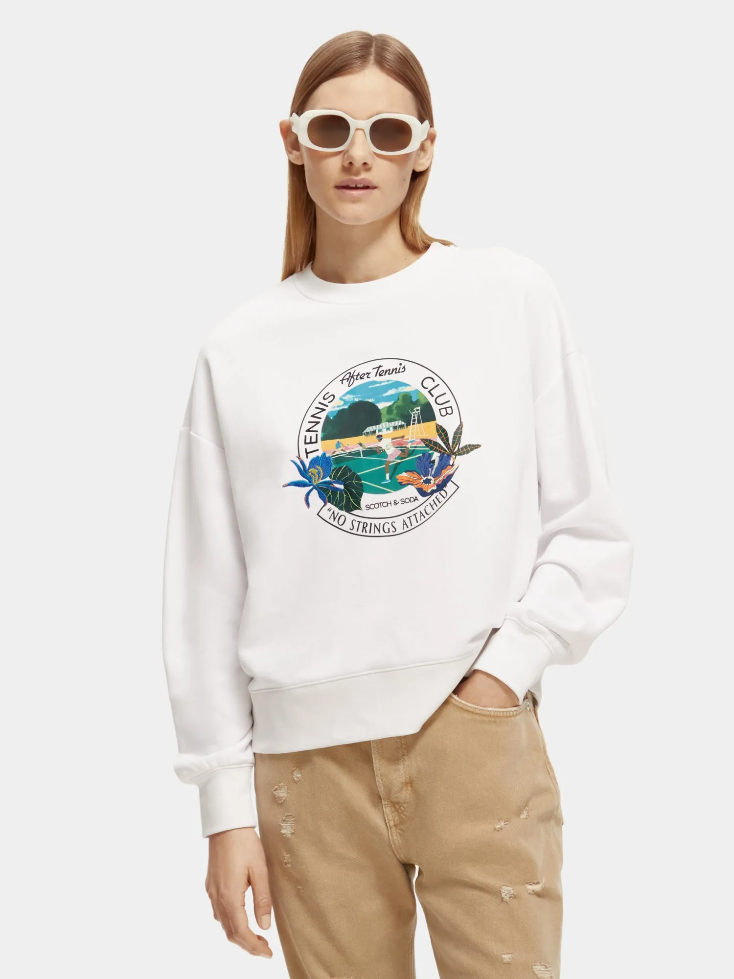 Loose-fit crewneck sweater sold by Scotch and Soda