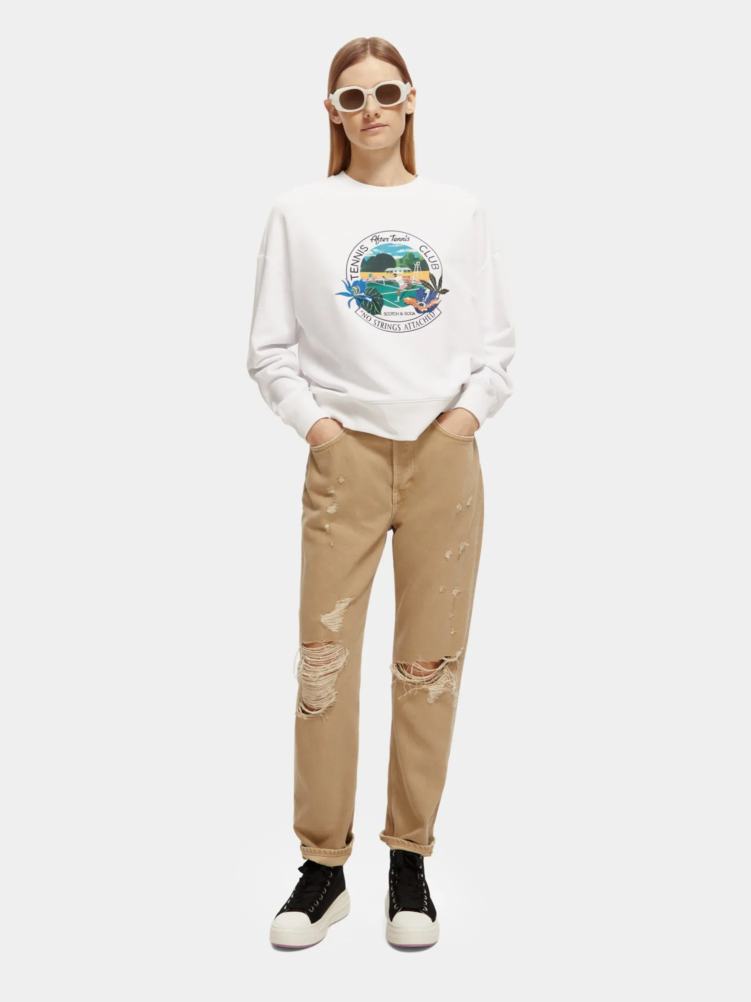 Loose-fit crewneck sweater sold by Scotch and Soda product image thumbnail 4