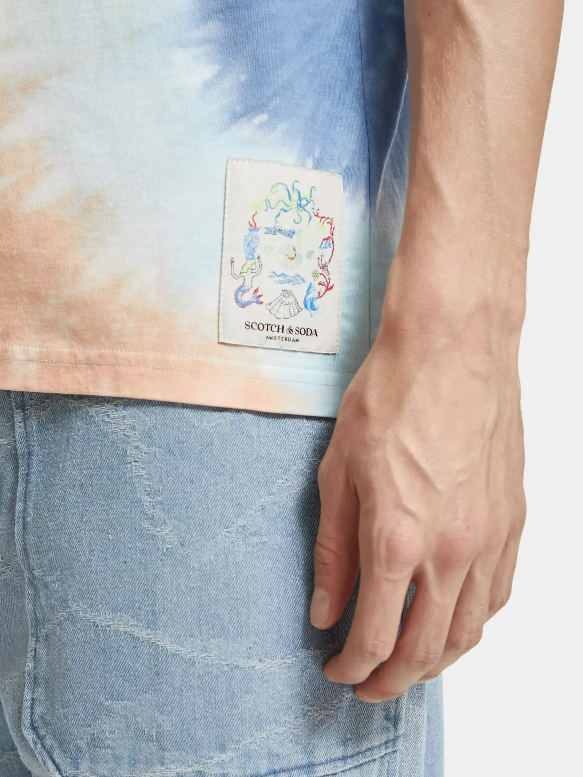 Tie-dyed t-shirt sold by Scotch and Soda product image thumbnail 5