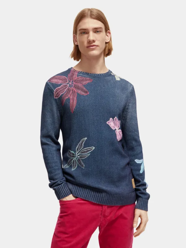 Printed crewneck pullover made by Scotch & Soda