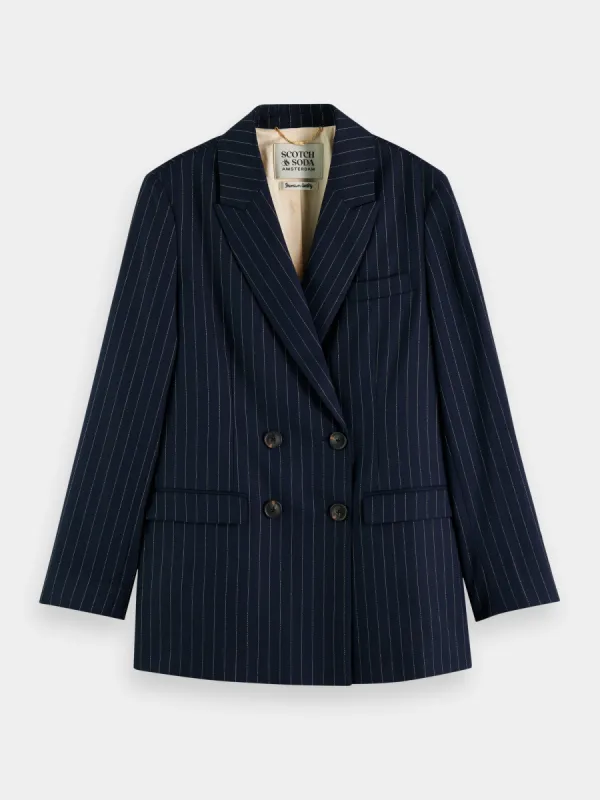 Pinstripe double-breasted blazer made by Scotch & Soda
