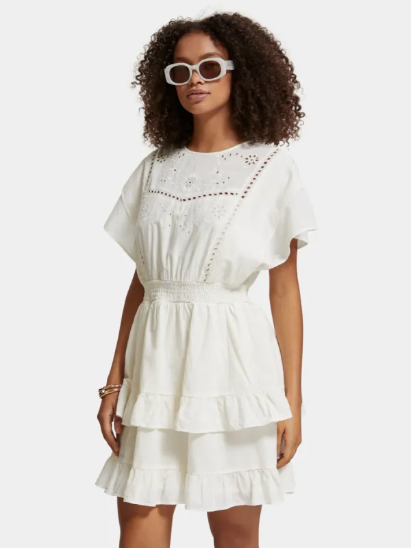Broiderie anglaise midi dress sold by Scotch and Soda