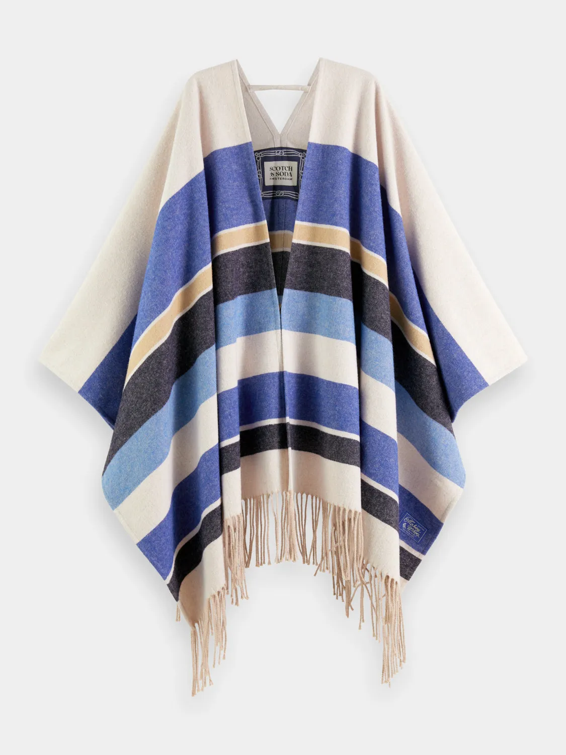 Striped wool blend poncho sold by Scotch and Soda product image thumbnail 2