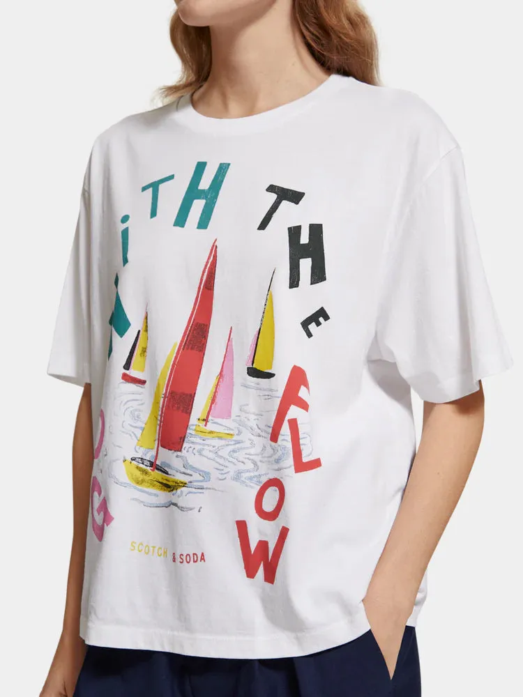 Loose-fit artwork t-shirt sold by Scotch and Soda product image thumbnail 5